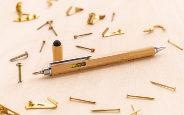 Logo trade promotional gifts picture of: Bamboo 5-in-1 toolpen
