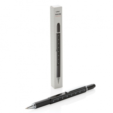 Logo trade promotional gifts picture of: 5-in-1 aluminium toolpen