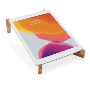 Logotrade advertising products photo of: Bamboo portable laptop stand