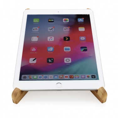 Logo trade promotional gifts image of: Bamboo portable laptop stand