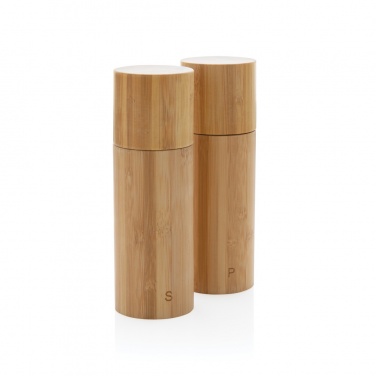 Logotrade promotional item image of: Ukiyo bamboo salt and pepper mill set