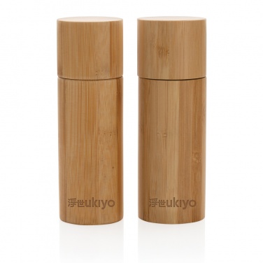 Logotrade advertising products photo of: Ukiyo bamboo salt and pepper mill set