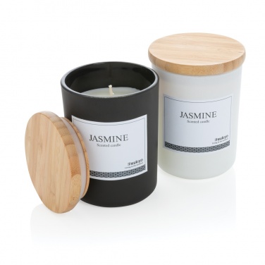 Logotrade business gift image of: Ukiyo deluxe scented candle with bamboo lid