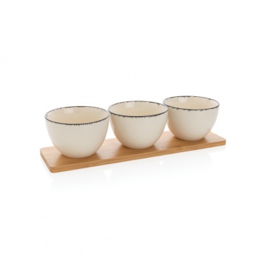 Logo trade corporate gift photo of: Ukiyo 3pc serving bowl set with bamboo tray