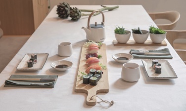 Logotrade promotional product picture of: Ukiyo 3pc serving bowl set with bamboo tray