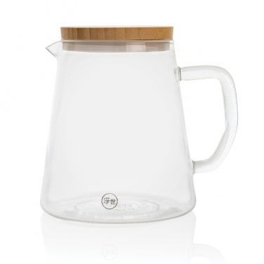 Logotrade advertising products photo of: Ukiyo borosilicate glass carafe with bamboo lid 1.2L