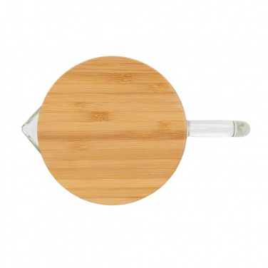 Logotrade corporate gift image of: Ukiyo borosilicate glass carafe with bamboo lid 1.2L