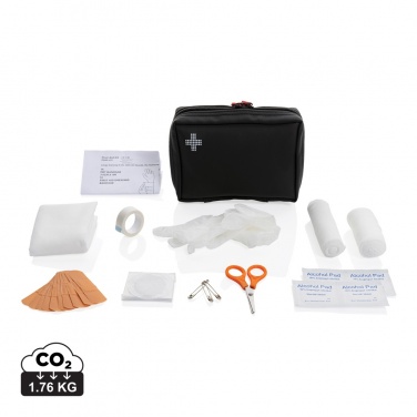 Logo trade promotional items picture of: RCS recycled nubuck PU pouch  first aid set