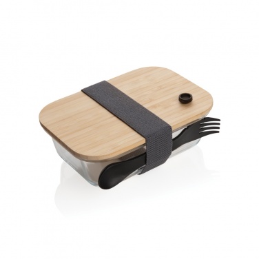 Logo trade corporate gift photo of: Glass lunchbox with bamboo lid