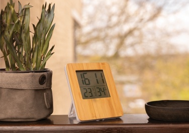 Logo trade advertising products picture of: Bamboo weather station