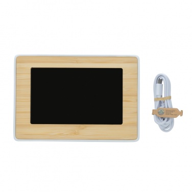 Logotrade promotional merchandise picture of: Utah RCS recycled plastic and bamboo LED clock