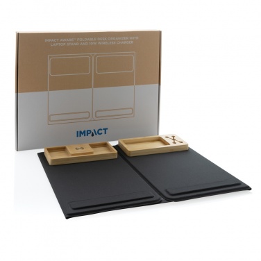 Logotrade advertising product picture of: Impact AWARE RPET Foldable desk organizer with laptop stand