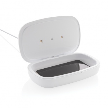 Logo trade business gifts image of: UV-C steriliser box with 5W wireless charger