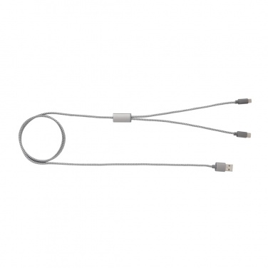 Logo trade promotional giveaways picture of: 3-in-1 braided cable