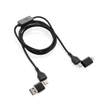 Logo trade business gifts image of: Datalock RCS recycled 60W hacking protection cable