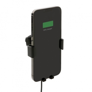 Logo trade advertising products picture of: RCS recycled plastic 10W wireless charging car holder