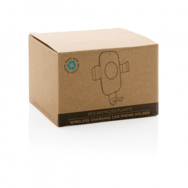 Logotrade promotional giveaway picture of: RCS recycled plastic 10W wireless charging car holder