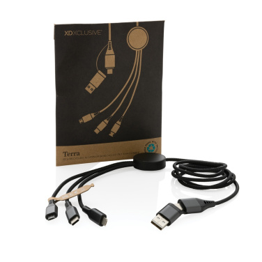 Logotrade promotional gifts photo of: Terra RCS recycled aluminium 120cm 6-in-1 cable