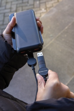 Logo trade promotional products image of: Oakland RCS recycled plastic 6-in-1 fast charging 45W cable