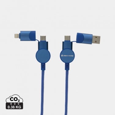 Logotrade business gift image of: Oakland RCS recycled plastic 6-in-1 fast charging 45W cable