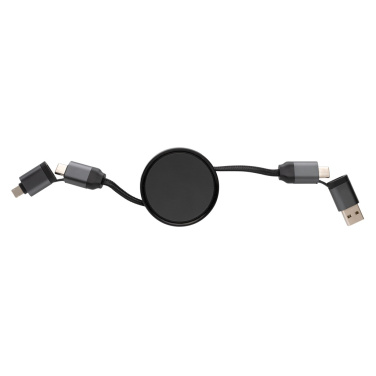 Logo trade promotional items image of: Terra RCS recycled aluminium retractable 6 in 1 cable