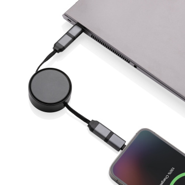 Logotrade promotional giveaways photo of: Terra RCS recycled aluminium retractable 6 in 1 cable