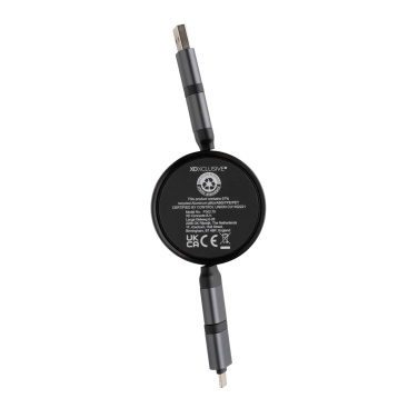 Logotrade corporate gifts photo of: Terra RCS recycled aluminium retractable 6 in 1 cable