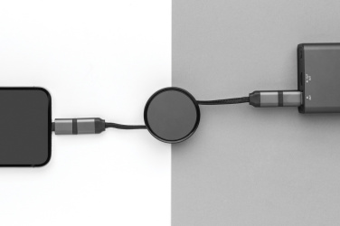 Logotrade business gift image of: Terra RCS recycled aluminium retractable 6 in 1 cable