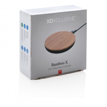 Logo trade promotional merchandise picture of: Bamboo X 5W wireless charger