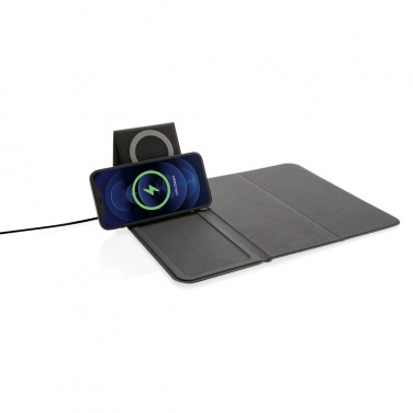 Logo trade promotional gifts image of: Artic Magnetic 10W wireless charging phonestand