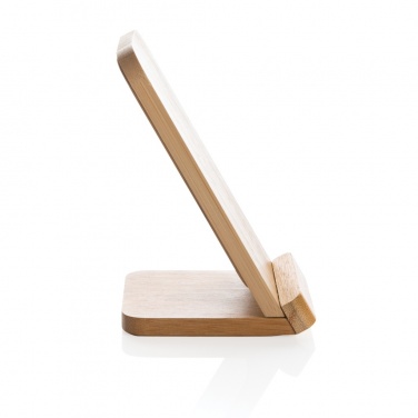 Logotrade promotional item image of: Bamboo 5W wireless charging stand