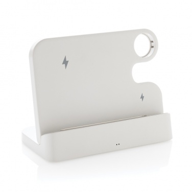 Logotrade corporate gifts photo of: Joltz RCS recycled plastic dual 15W charger with iWatch slot
