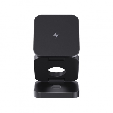 Logotrade promotional giveaway image of: Terra RCS recycled aluminum foldable 3 in 1 15W charger