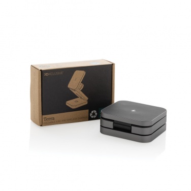 Logotrade promotional giveaways photo of: Terra RCS recycled aluminum foldable 3 in 1 15W charger