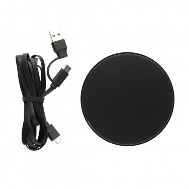 Logo trade corporate gift photo of: RCS standard recycled plastic 10W wireless charger