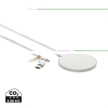 Logo trade advertising products image of: RCS standard recycled plastic 10W wireless charger