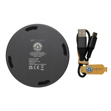 Logo trade promotional item photo of: Terra RCS recycled aluminium 10W wireless charger