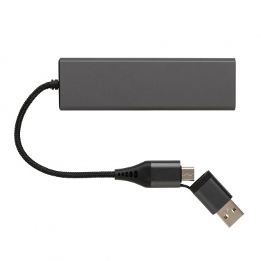 Logotrade corporate gifts photo of: Terra RCS recycled aluminium hub with 3 USB ports