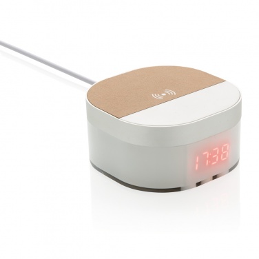 Logo trade business gift photo of: Aria 5W Wireless Charging Digital Clock