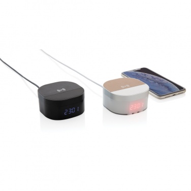 Logotrade promotional gift picture of: Aria 5W Wireless Charging Digital Clock