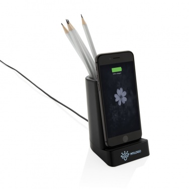 Logotrade promotional giveaways photo of: Light up logo 5W wireless charging pen holder