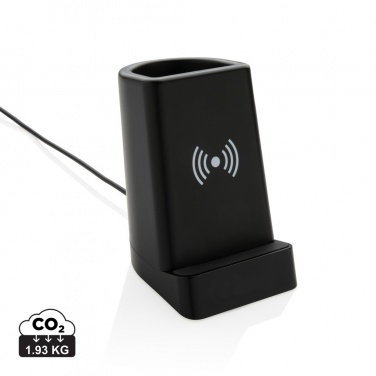Logo trade promotional giveaway photo of: Light up logo 5W wireless charging pen holder
