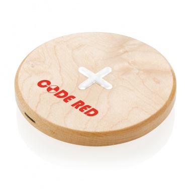 Logo trade promotional gifts image of: 5W wood wireless charger