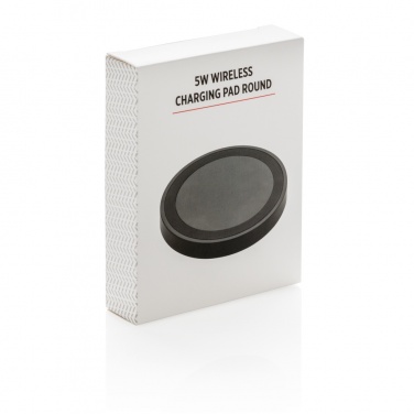 Logo trade promotional gifts picture of: 5W wireless charging pad round