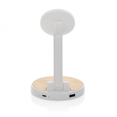 Logotrade promotional merchandise image of: Ontario RCS rplastic 15W magnetic charging 2 in 1 stand