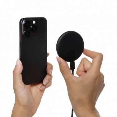 Logo trade advertising product photo of: Magnapad 15W RCS rplastic magnetic 3 in 1 charging pad