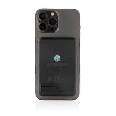 Logo trade promotional products image of: Powerbase RCS recycled plastic 3 in 1 charger with powerbank