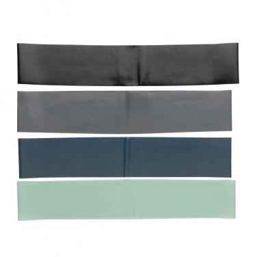 Logotrade promotional giveaway image of: 4pc elastic fitness bands in pouch