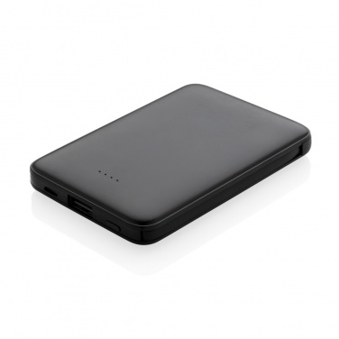 Logo trade promotional merchandise picture of: 5.000 mAh Pocket Powerbank with integrated cables