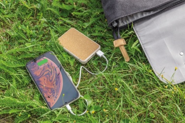 Logo trade promotional product photo of: Cork and Wheat 5.000 mAh pocket powerbank